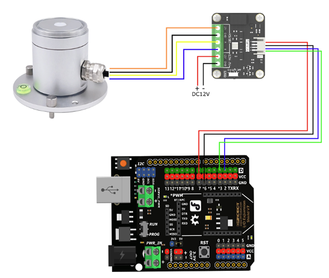 Mechanical Drawing - DFRobot SEN0641 RS485 PAR Sensor
